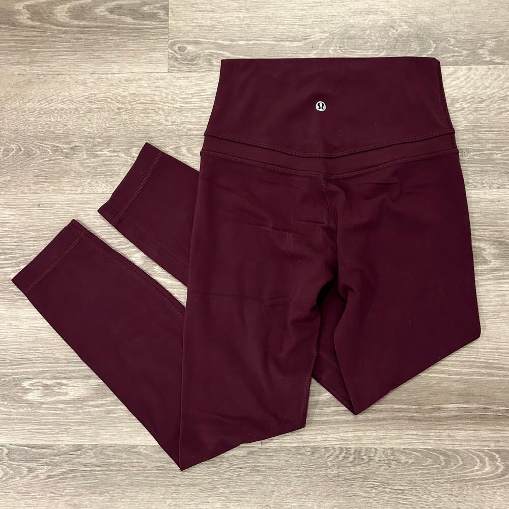 Lululemon Align High Rise Pant Bordeaux Drama Nulu Yoga Leggings Size 4